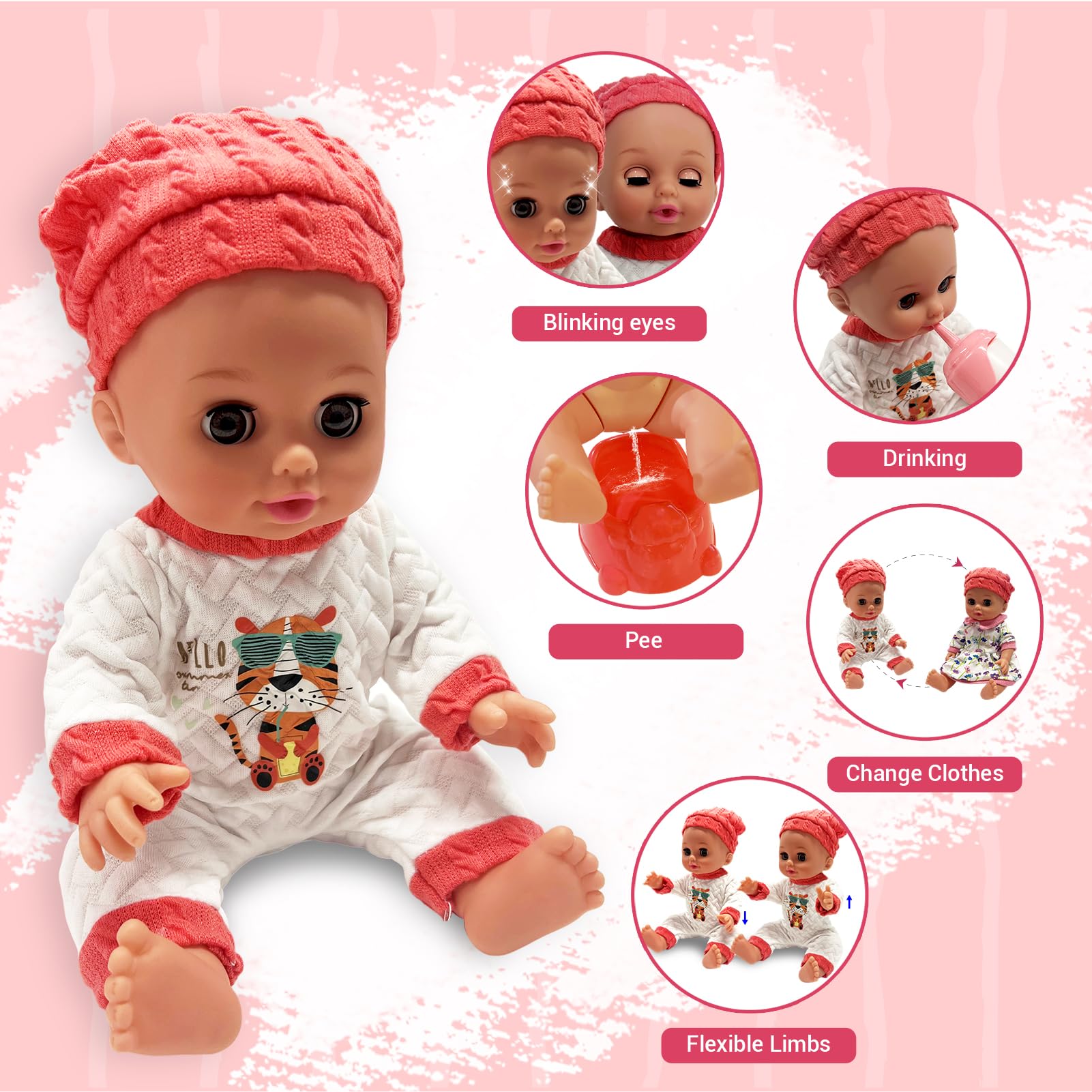 UFLJPKS doll diaper and potty for daily care practice.