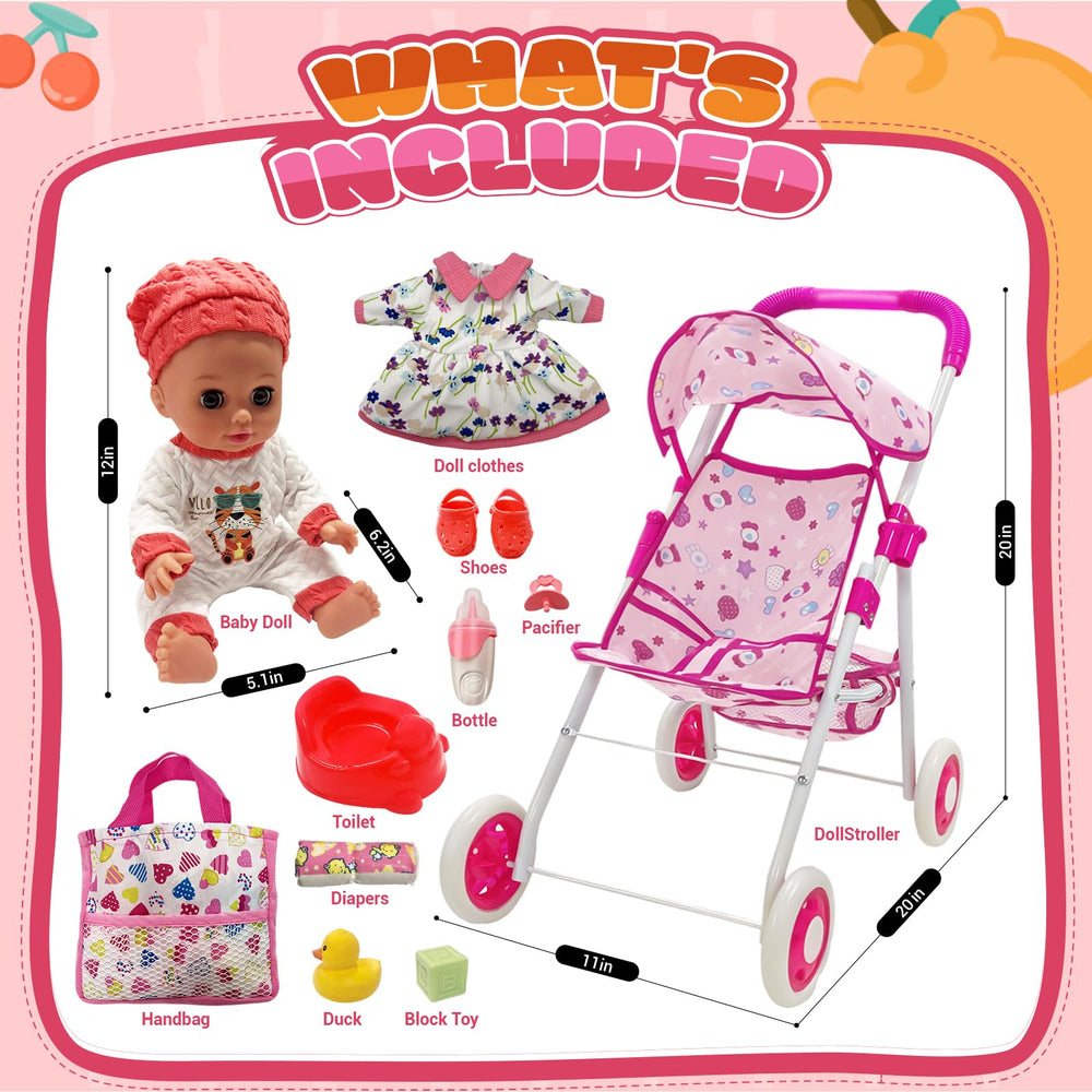 UFLJPKS interactive doll with eyes open and close for realistic pretend play.