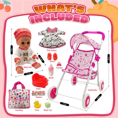 UFLJPKS interactive doll with eyes open and close for realistic pretend play.