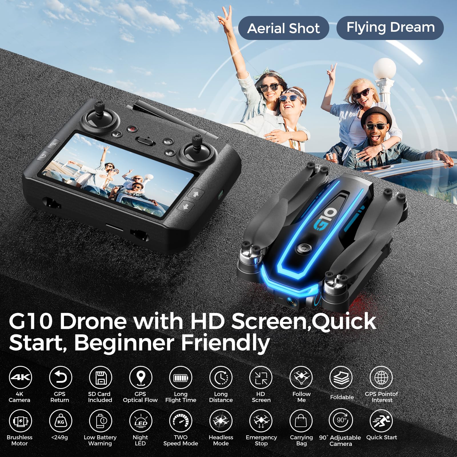 UFLYTOO LA lightweight drone under 250g ideal for quick flights