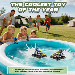 UFOLED all-terrain tires provide strong grip on mud, grass, and sand.