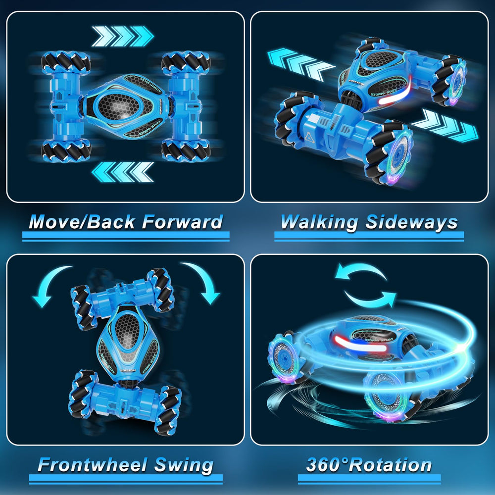 UFOLED Gesture Sensing RC Stunt Car 360 degree halo lights for dramatic sequences