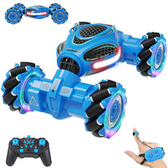 UFOLED Gesture Sensing RC Stunt Car front view with LED lights for dynamic play
