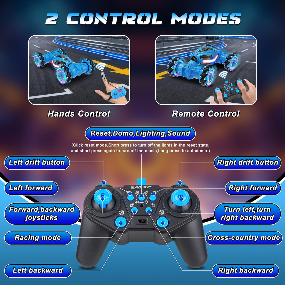 UFOLED Gesture Sensing RC Stunt Car hand gesture control enables intuitive play