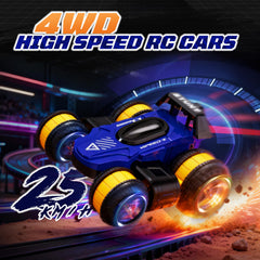 UFOLED RC car with 4WD grip tires for stable outdoor drifting on grass