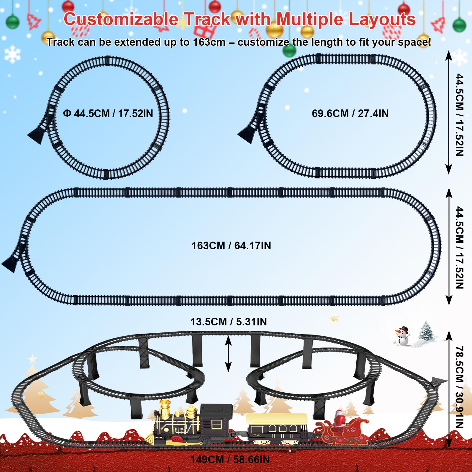 UFULMN double-layer track enables climbs and loops for kids.