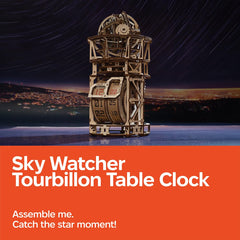 UGEARS Astronomer Table Clock wood puzzle emphasizes hands-on satisfaction