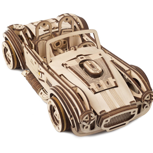 UGEARS Drift Cobra puzzle with a powerful spring motor for smooth motion.