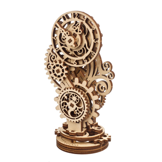 UGEARS Steampunk Clock assembly: intricate gears for engaging adult puzzle projects
