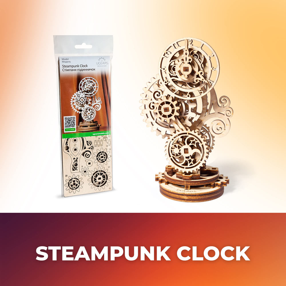 UGEARS Steampunk Clock desk-decor: unique centerpiece for home office