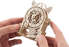 UGEARS Vintage Alarm Clock hands dial detail emphasizing retro desk clock charm