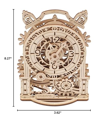 UGEARS Vintage Alarm Clock decorative gift idea for adults and puzzle lovers