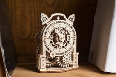 UGEARS Vintage Alarm Clock in-box illustrated guide for easy step-by-step assembly