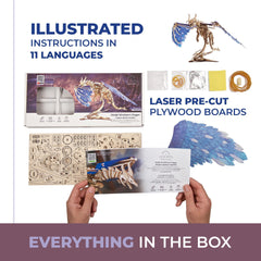 UGEARS Windstorm Dragon paper-cut wings offer delicate, flexible detail