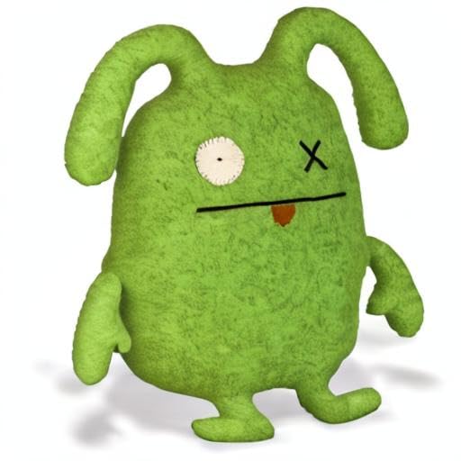 Uglydoll Ox with child for portable cuddles during playtime.