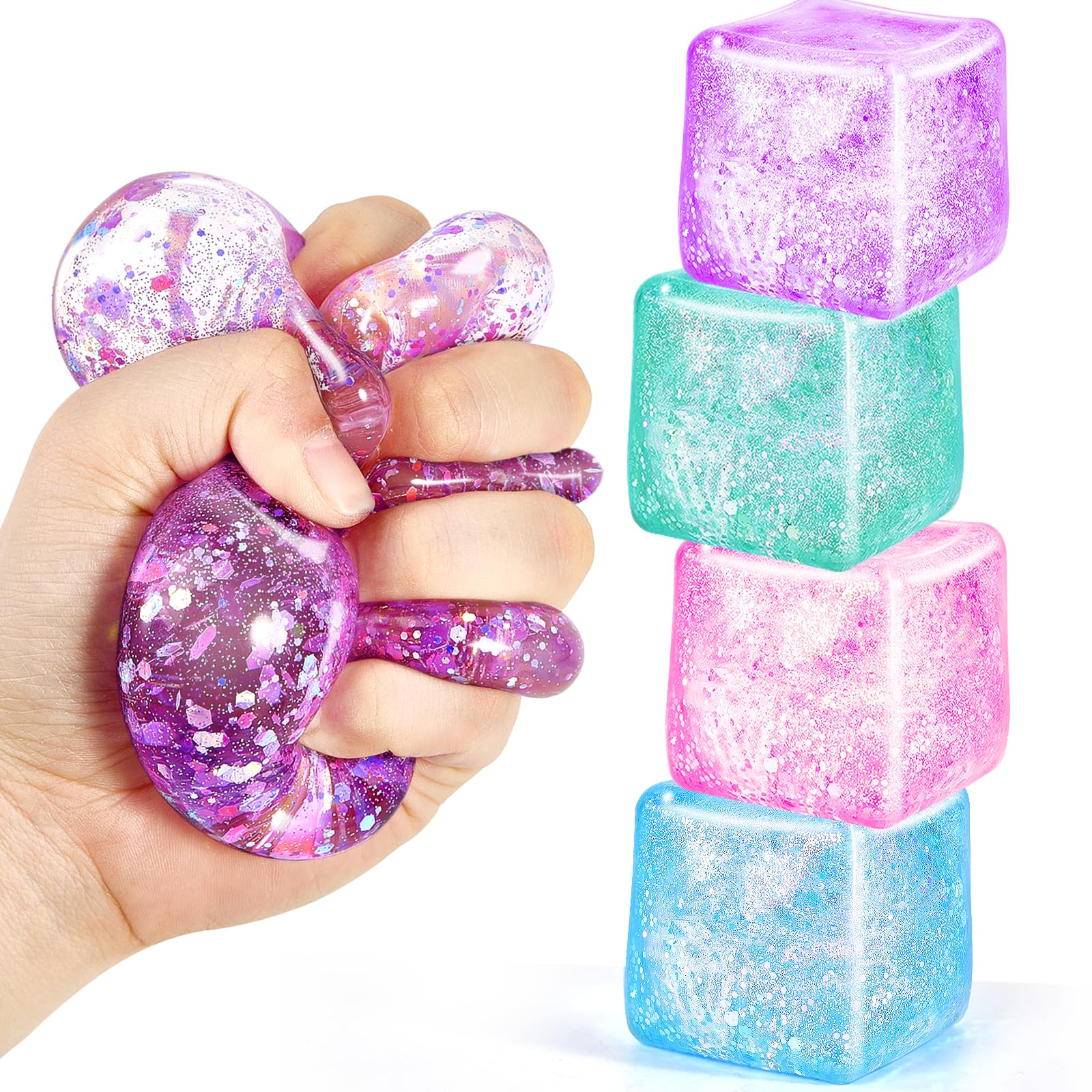 UGYWI squishy cubes in bright colors for versatile sensory play and focus