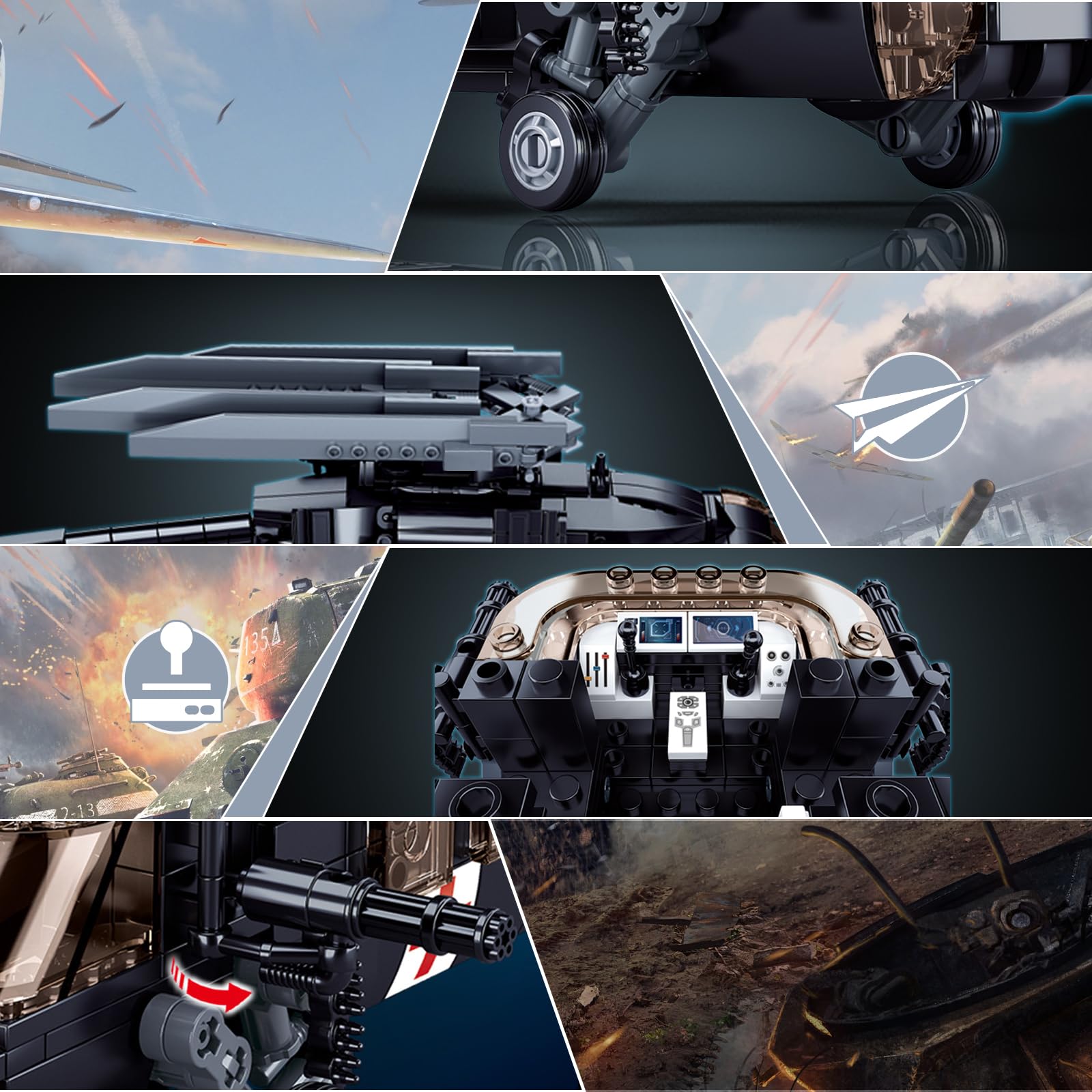 Foldable rotors and rotating tail enhance realism and display options.