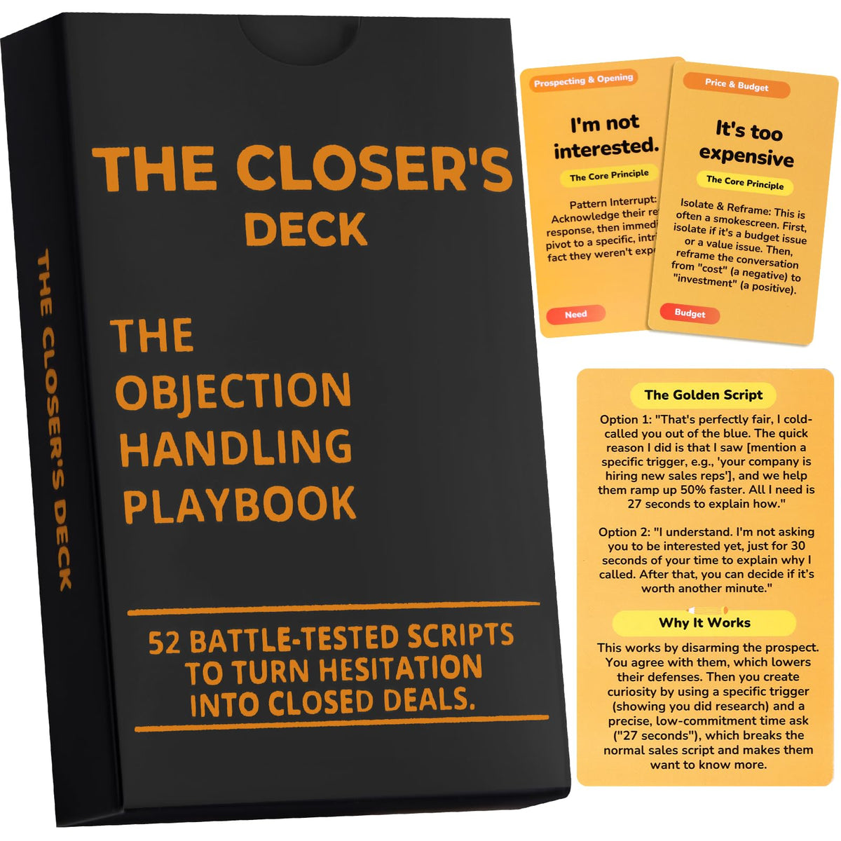 The uhillminerva Objection Master Deck cards support daily sales practice.