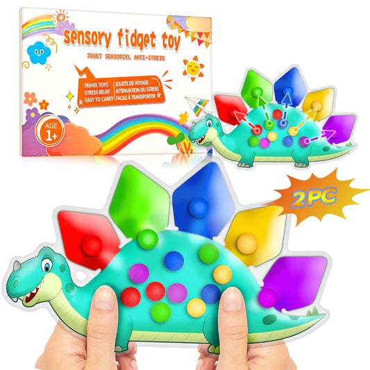 UIIOPJIOM dinosaur color sorting beads enhances color recognition and fine motor skills