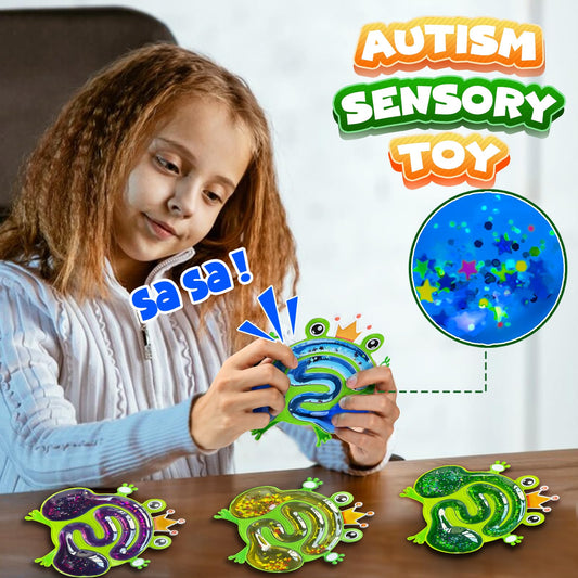 UIIOPJIOM liquid-glitter-filled pads show swirling glitter and gentle sounds.