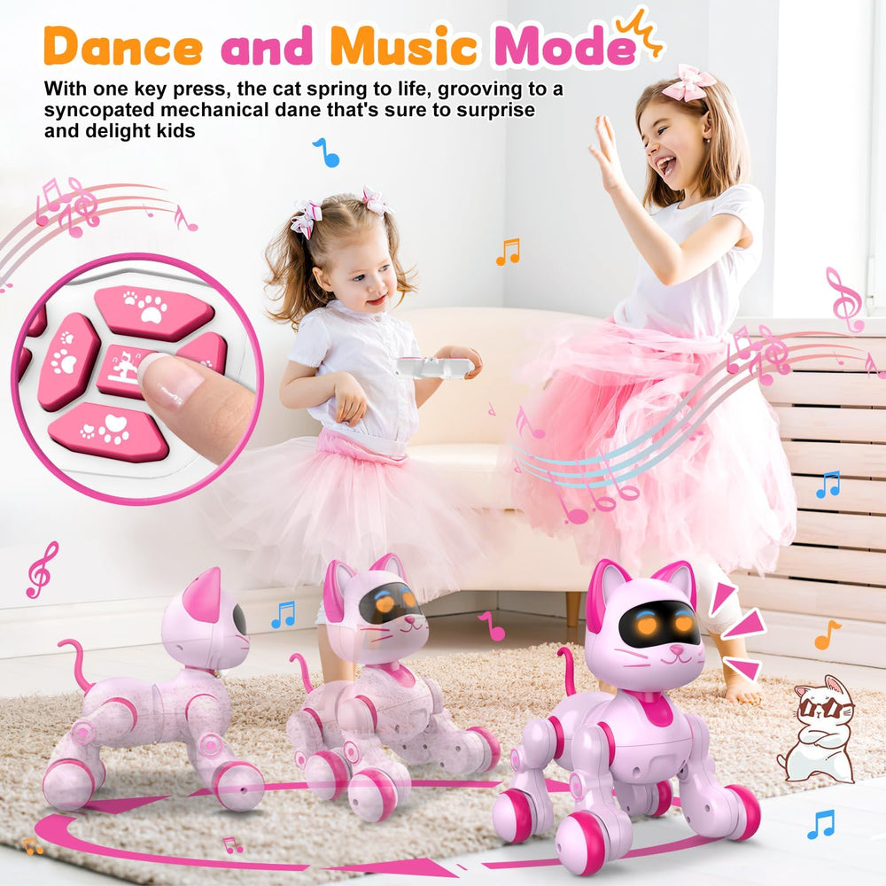 Uiopy Robot Cat rechargeable via USB for longer playtime.
