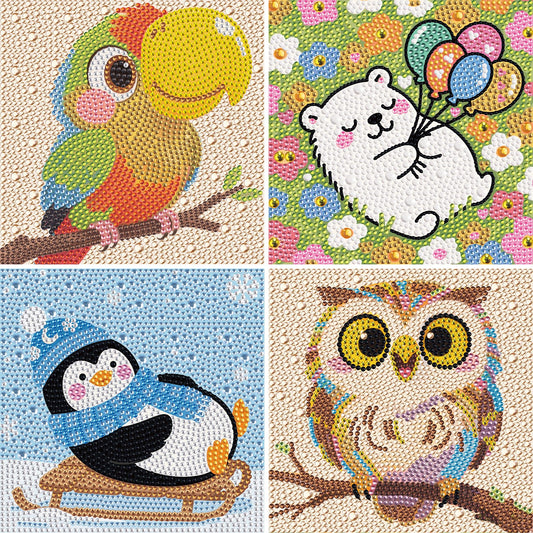 UiSdfuy Diamond Art Kit for kids penguin canvas sparks creativity with bright, kid-friendly colors.