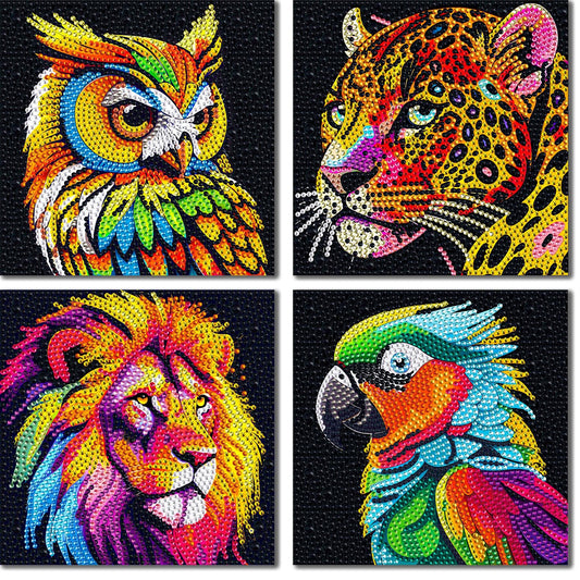 UiSdfuy Diamond Art Kit Lion Canvas boosts focus and creativity for kids