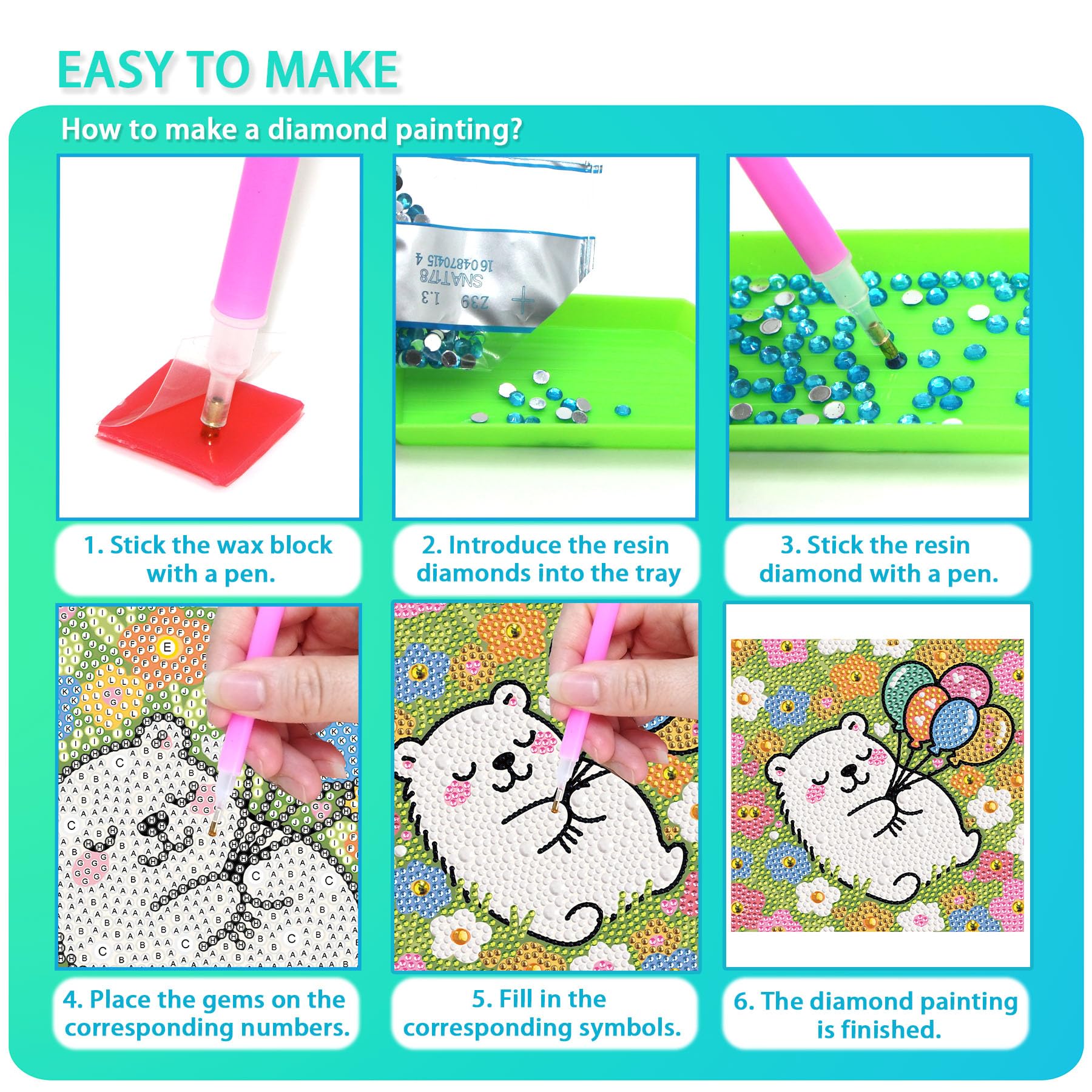 UiSdfuy diamond drills close-up highlights sparkling facets for satisfying craft completion.