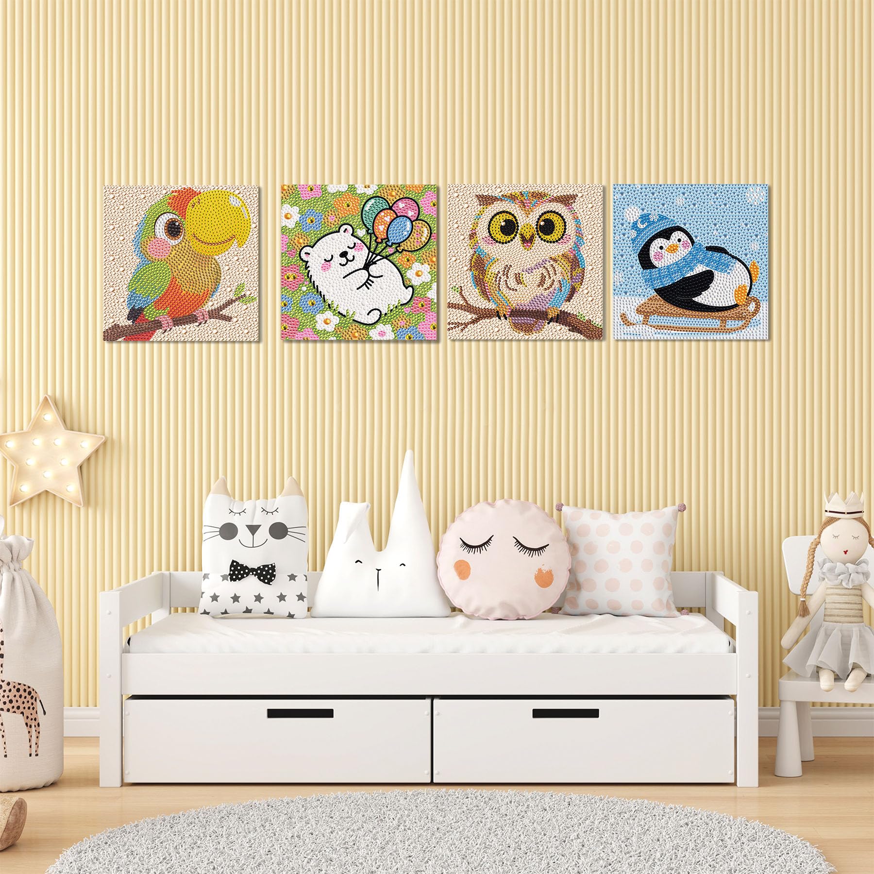 UiSdfuy finished gem painting shines bright, inviting compliments after careful assembly.