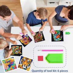 UiSdfuy diamond painting parrot canvas for kids adds bright color and tactile fun.