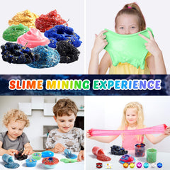 UIVIEHIR Mineral decorations crystal glitter add sparkle for unique slime designs.