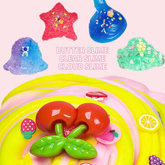UIVIEHIR Cupcake slime container adds playful textures for kids' parties.