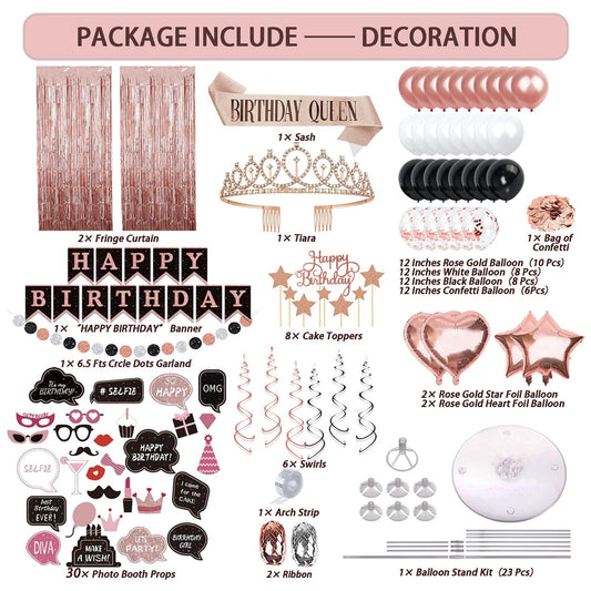 UJoyant rose gold fringe curtain adds a glamorous backdrop for celebrations and photos.