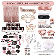 UJoyant rose gold fringe curtain adds a glamorous backdrop for celebrations and photos.