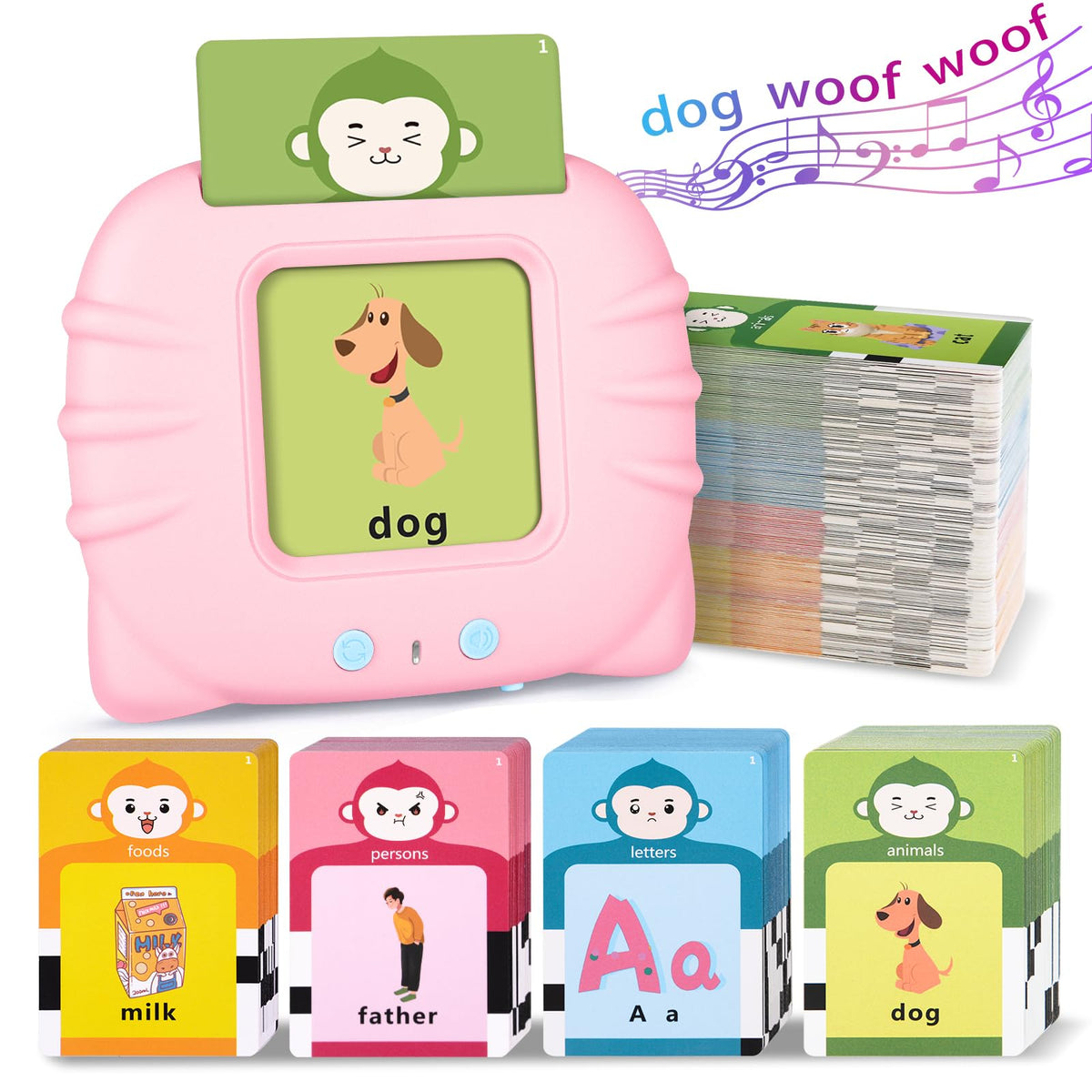 U-LEARNER Toddler Flash Cards display 296 sight words for early reading and recognition.
