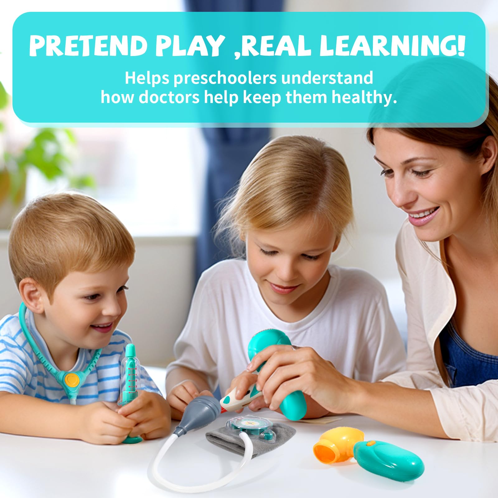 ULOVEME Doctor Kit carrying bag keeps all pieces organized for home or travel.