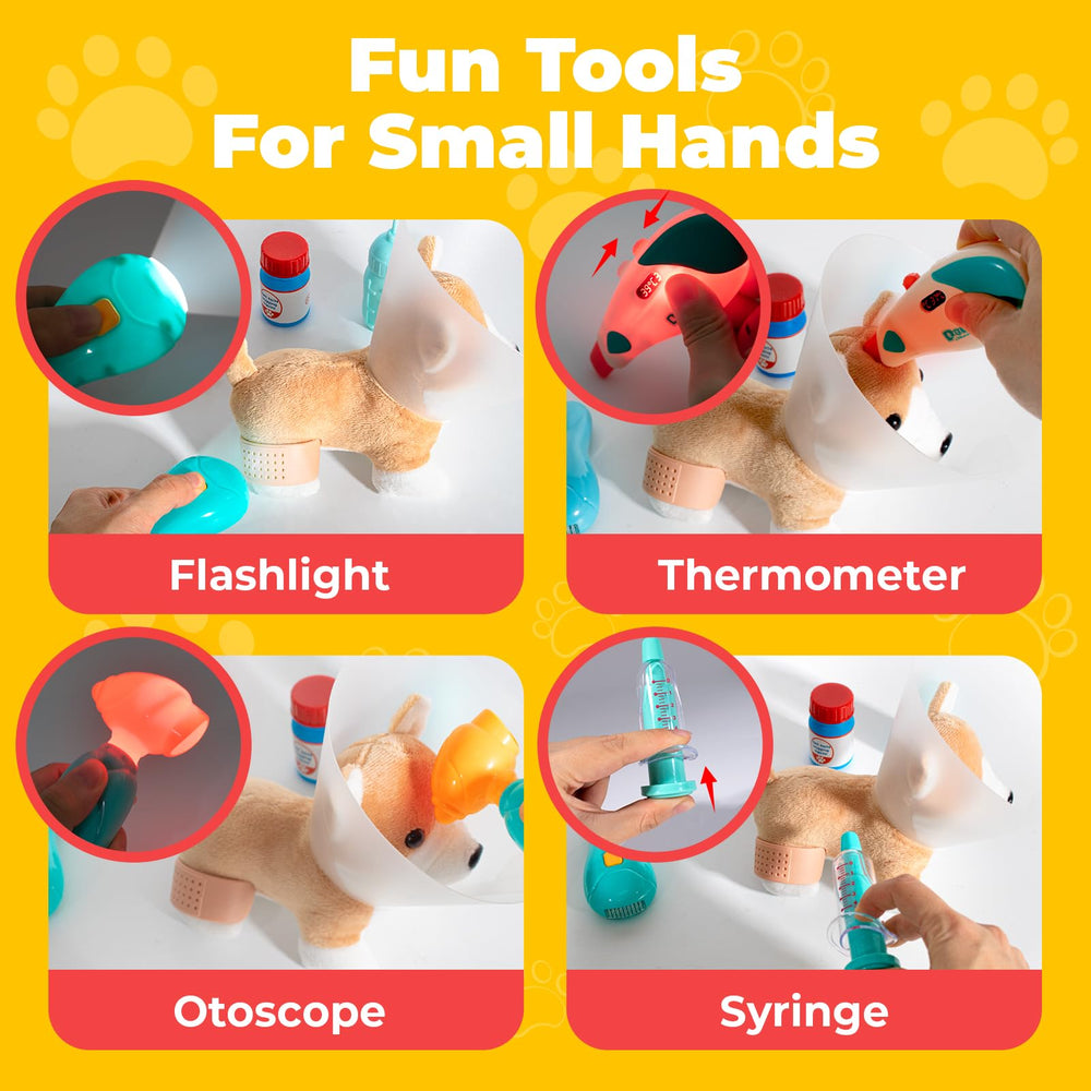 ULOVEME Doctor Kit otoscope emits light for interactive explorations