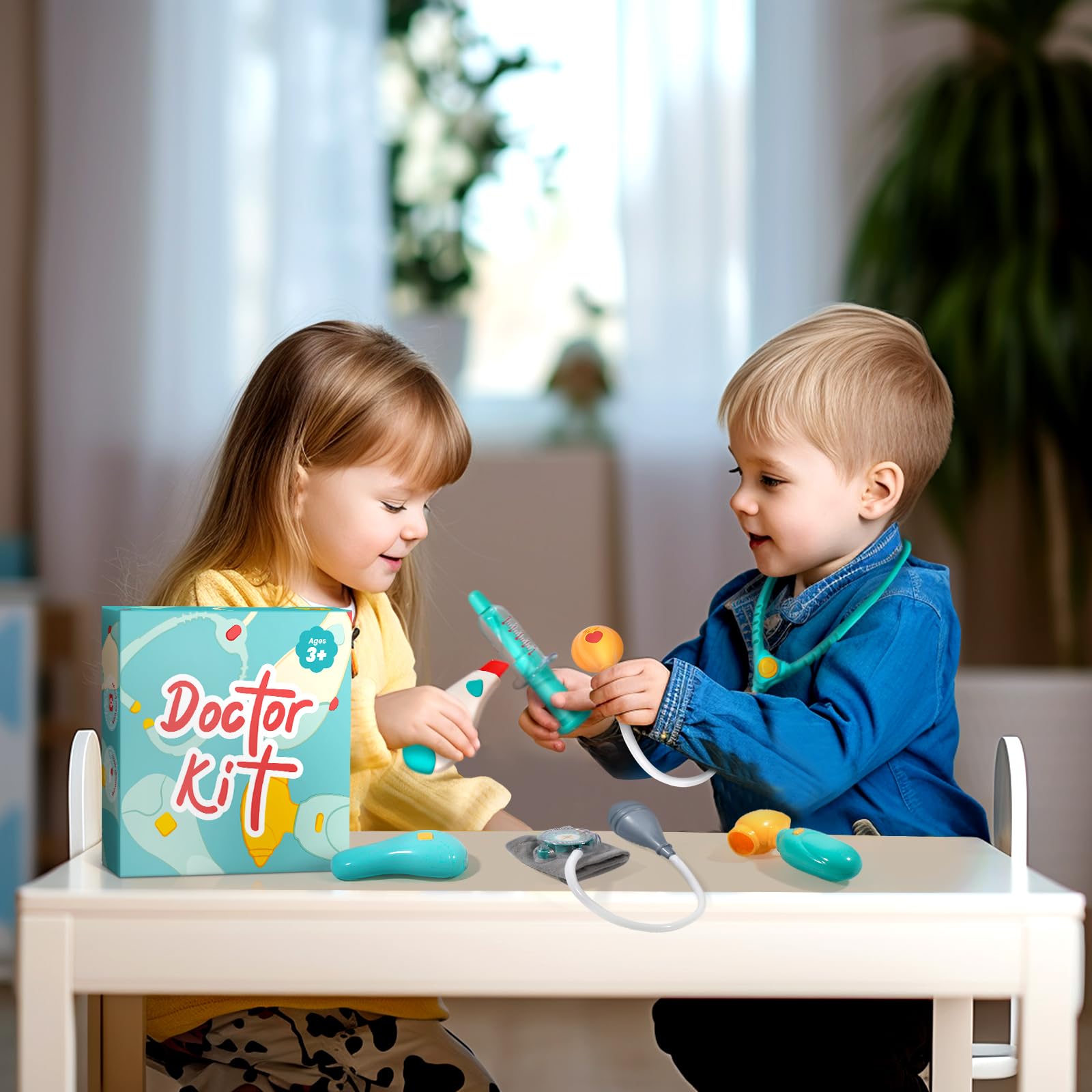 ULOVEME Doctor Kit stethoscope play promotes listening skills and sensory exploration during pretend checkups.