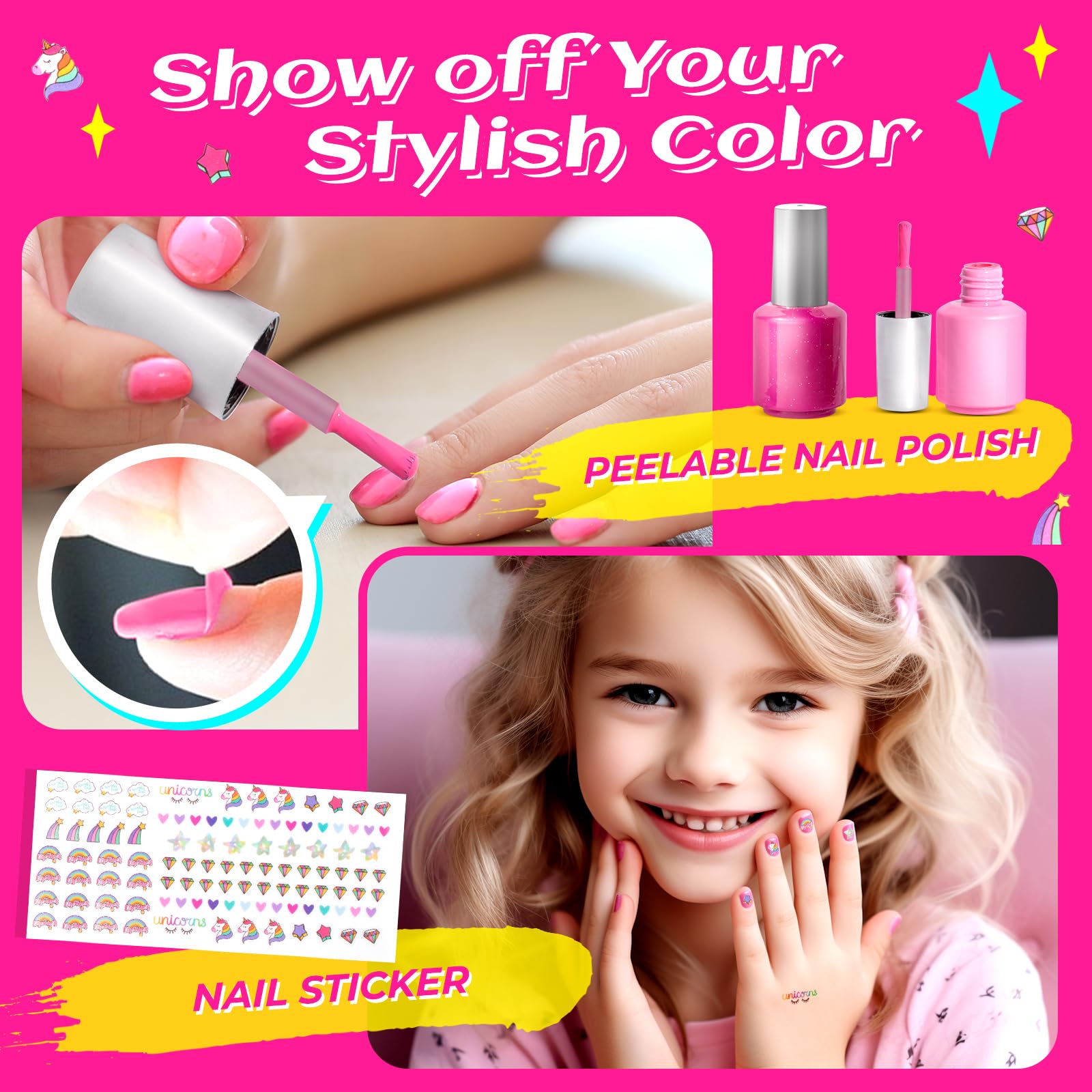 ULOVEME Kids Makeup Brush Set supports learning makeup skills with kid-safe tools.
