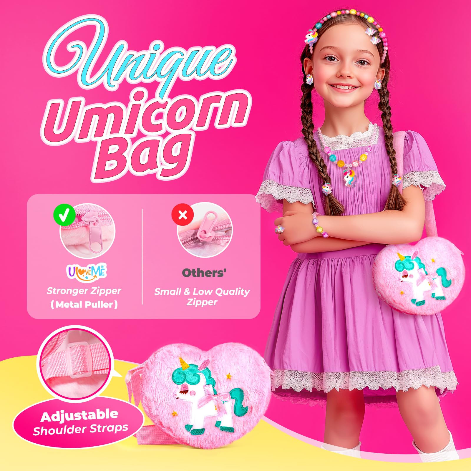 ULOVEME makeup kit jewelry set sparkles for dress-up moments and storytelling.