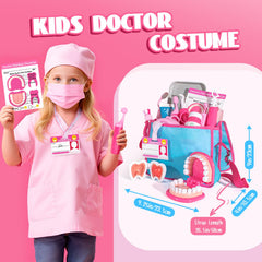 ULOVE ME Pink kit with braces and retainer mock setup for learning