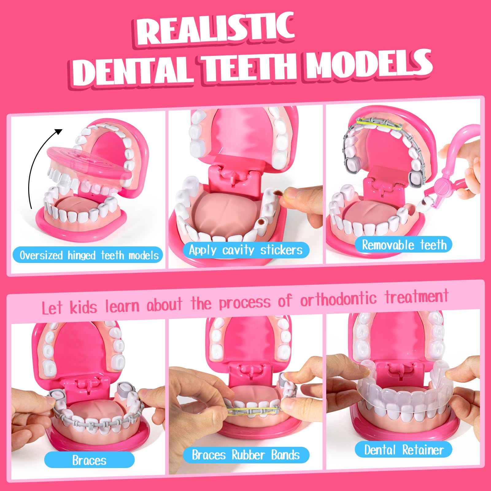 ULOVE ME Pink kit features light-up dental mirror for engaging play