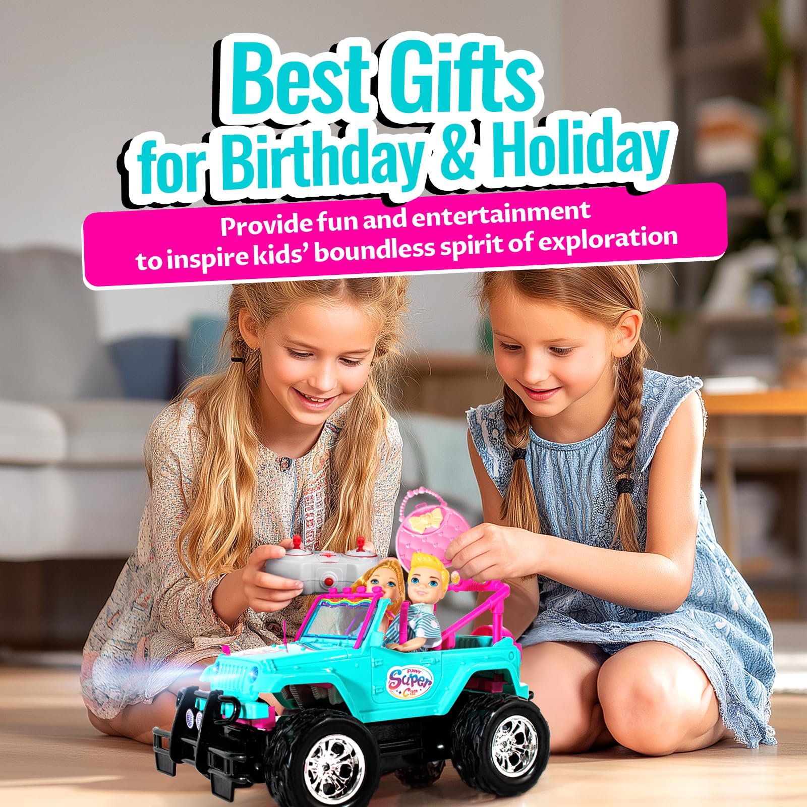 ULOVEME purple Jeep RC car gift-ready packaging for gifting