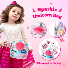 ULOVEME Umicorn makeup tools set image emphasizes kid-safe tools for imaginative styling