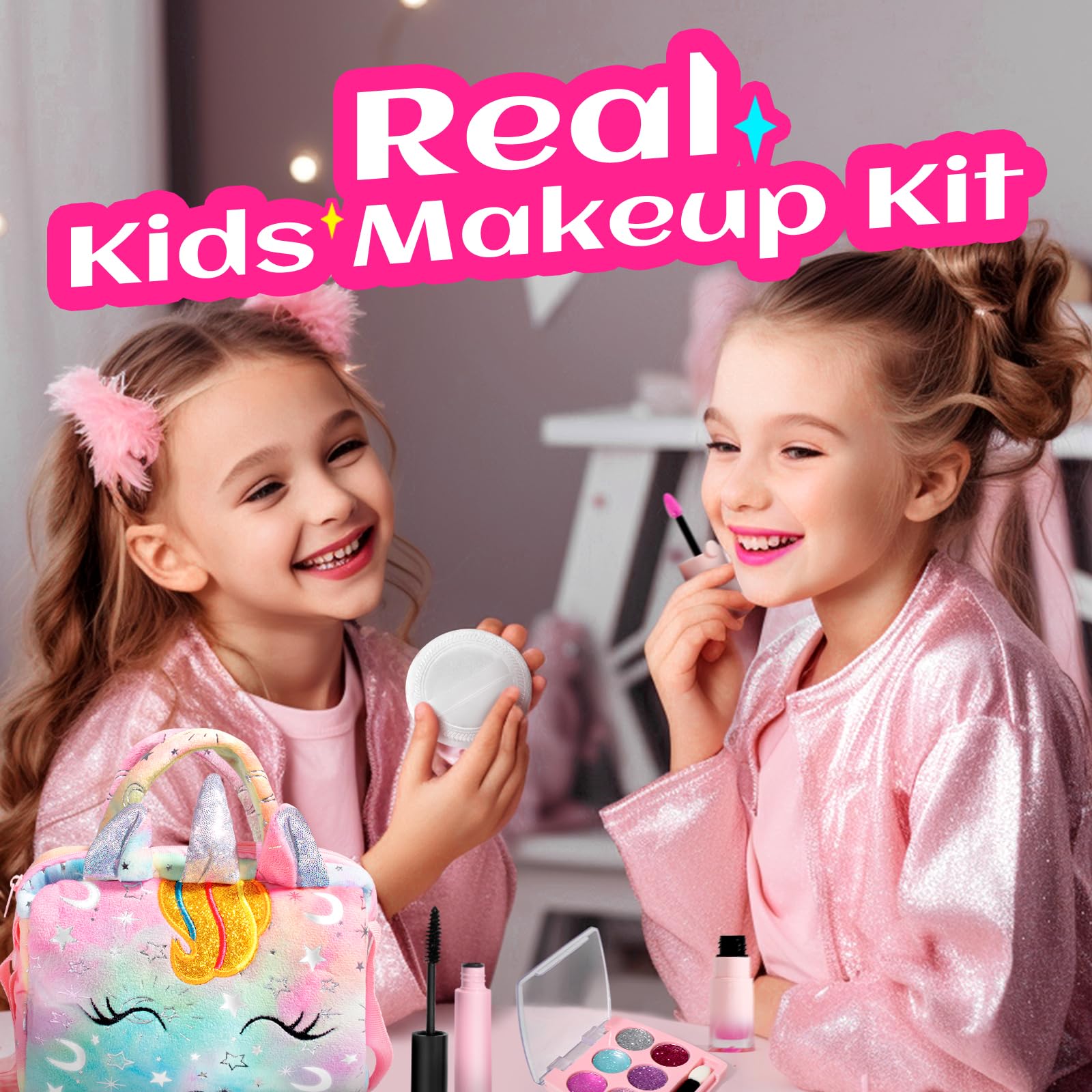 ULOVEME Washable makeup colors offer easy cleaning after playtime for kids.