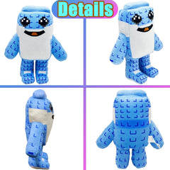 ULTHOOL Brainrot blue plush, ideal desk decor for gaming setups