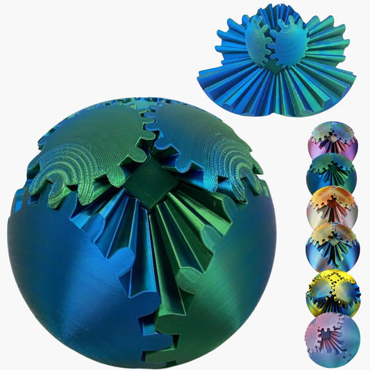 ULTHOOL Gear Ball 3D printed spin with smooth texture for calming focus