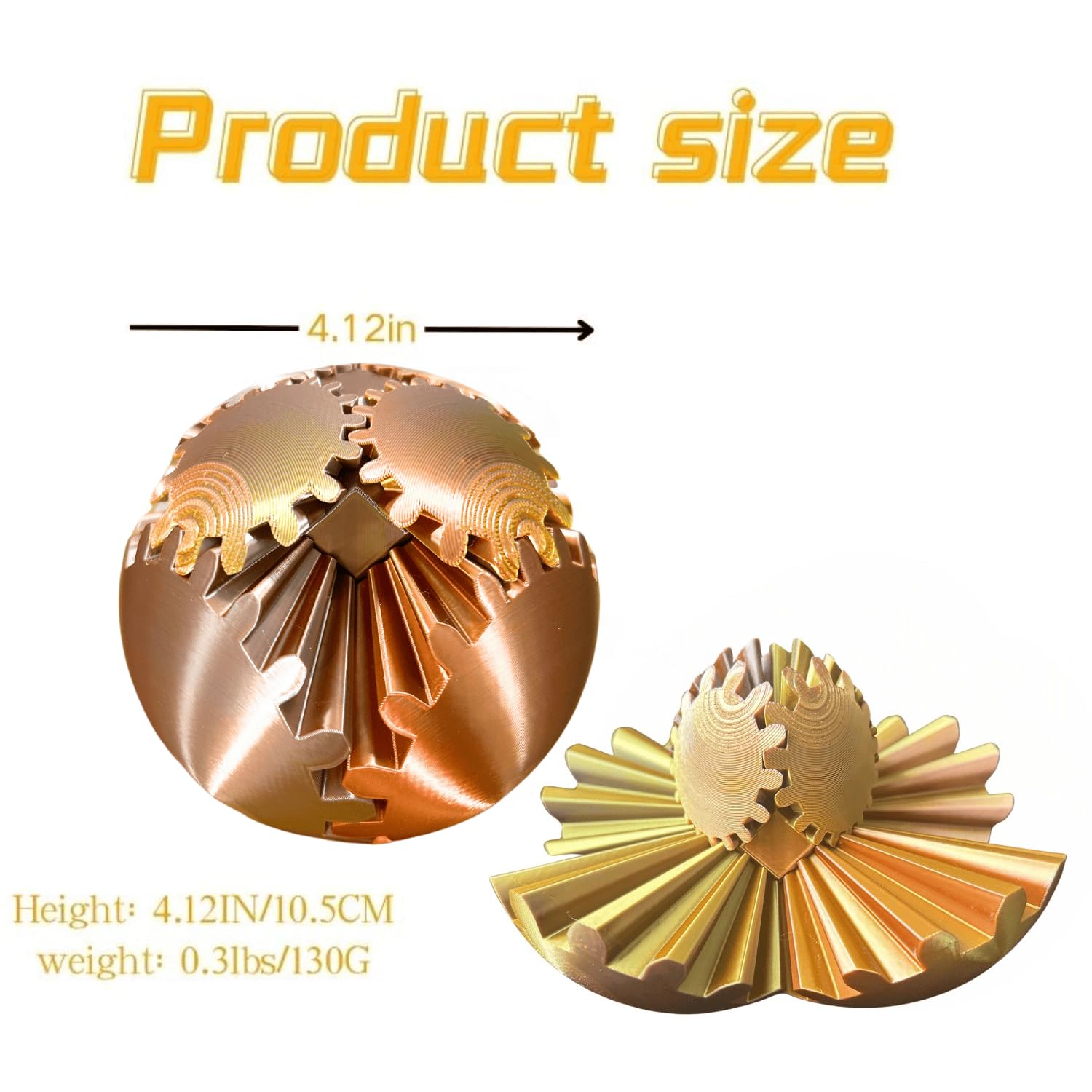 ULTHOOL Gear Sphere fidget toy in action, engaging tactile spins for focus
