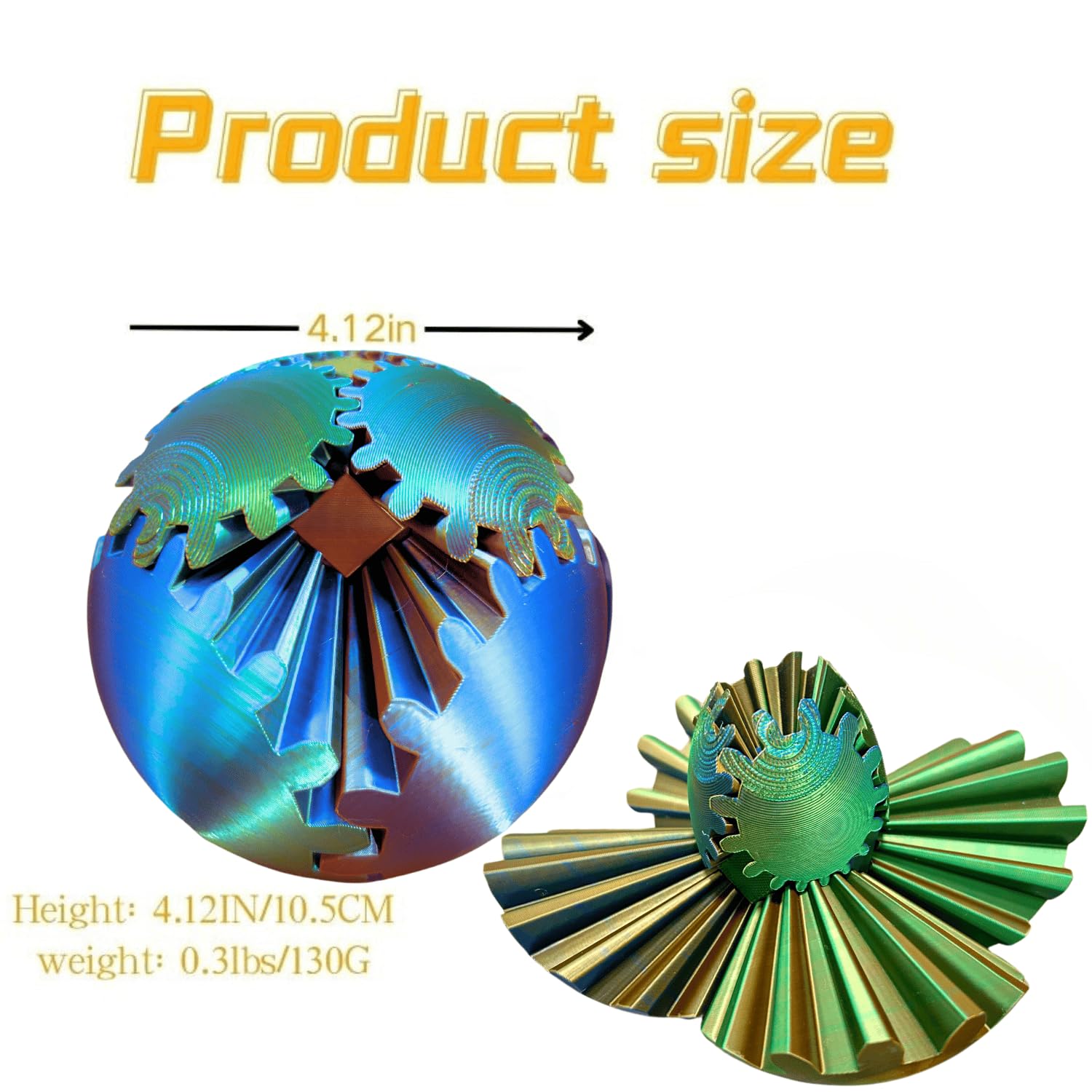 ULTHOOL Gear Sphere texture closeup highlights durable 3D print with satisfying grip during use.