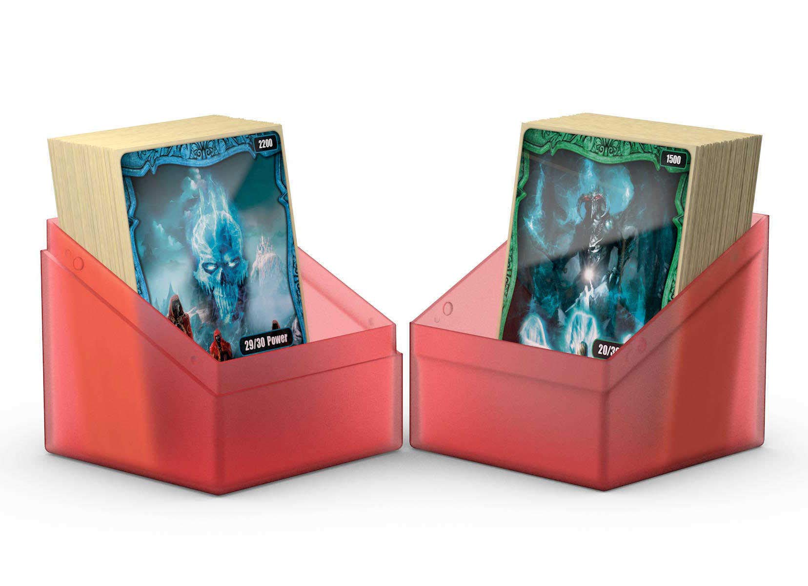 Compact storage design of Ultimate Guard Boulder 100 deck case ruby keeps decks organized